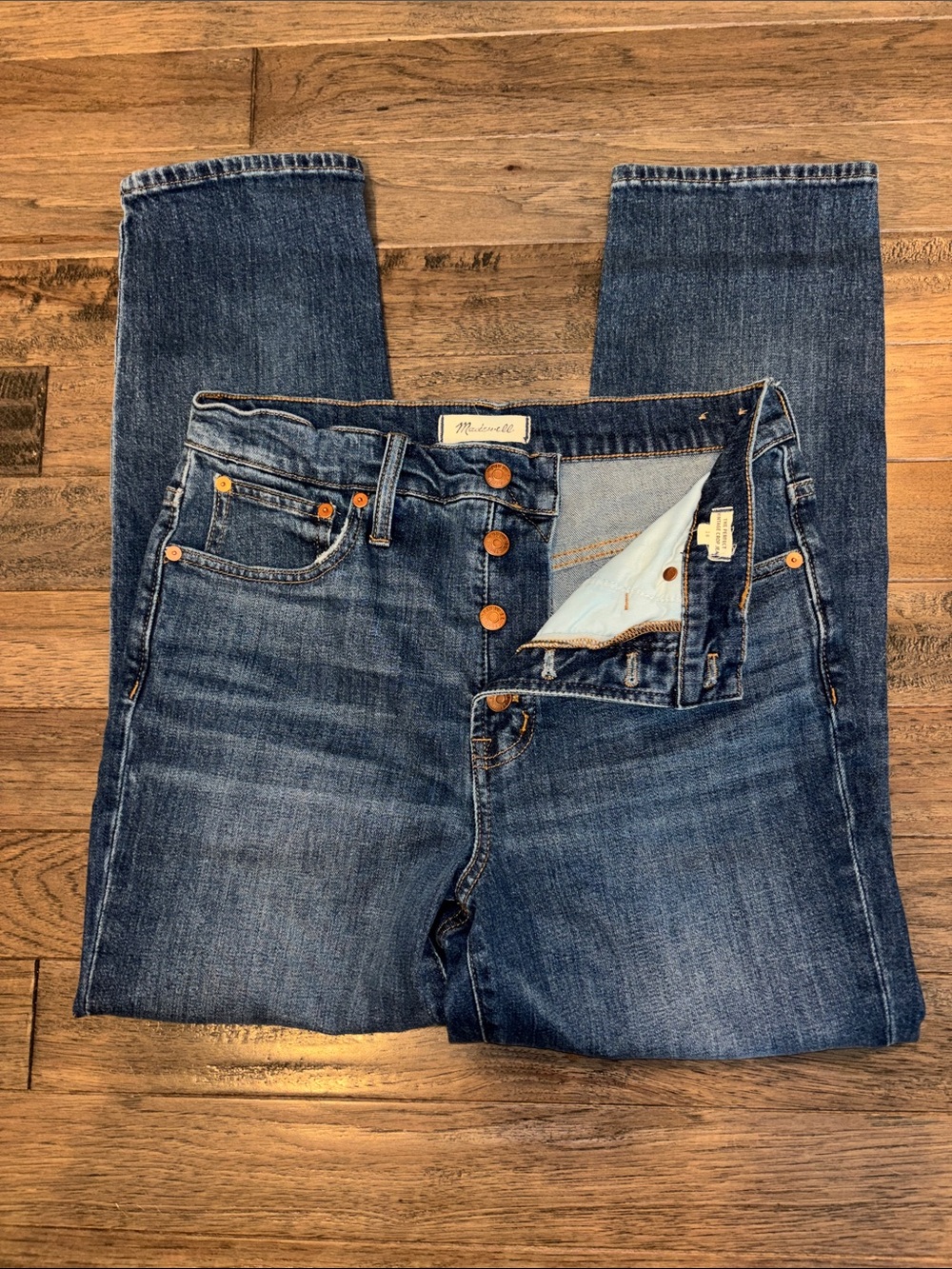 Madewell Straight-Leg Jeans in Mid Blue Wash